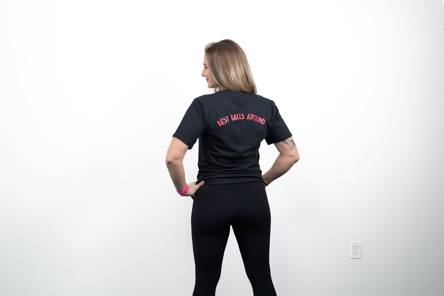 T- Shirts - unisex - press on logo on the front / Slogan (Best Balls Around) on the back of the shirt