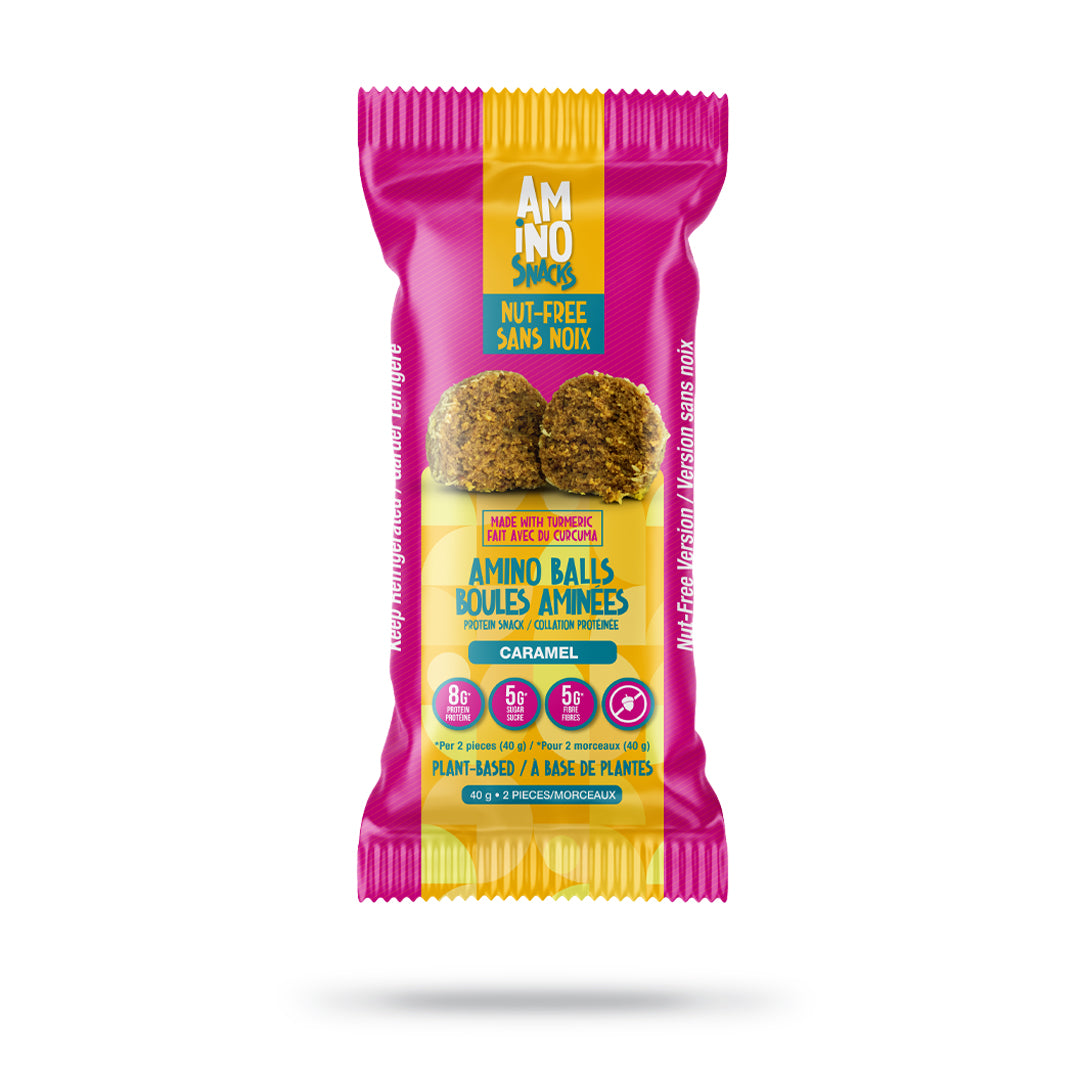 nut-free protein balls in the flavour Caramel